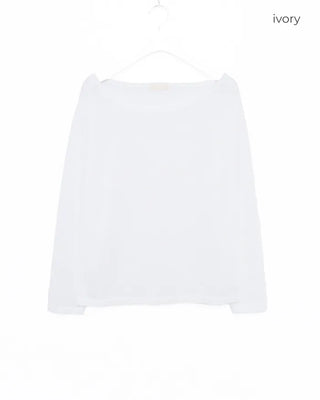 2-way loose sheer summer knit T-shirt