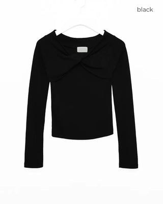 Ribbon Twist Slim T-Shirt