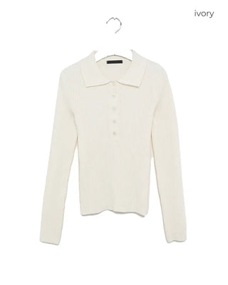 Ribbed collar knit