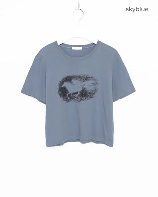 Horse & King Shadow Cropped Half T-Shirt