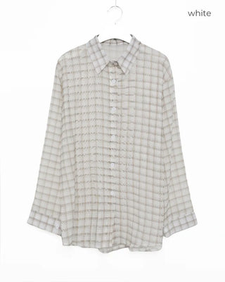 See-through check shirt