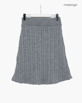 Knit lace midi skirt