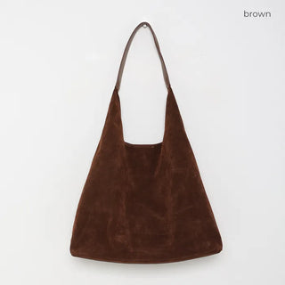 Suede shoulder bag