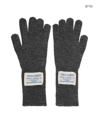 Label knit gloves