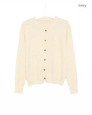 Round neck cardigan