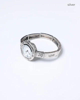 Vintage design round analog handwatch