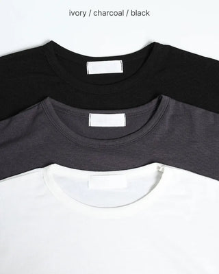 Round neck half T-shirt