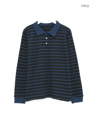 Striped Rugby Polo Shirt