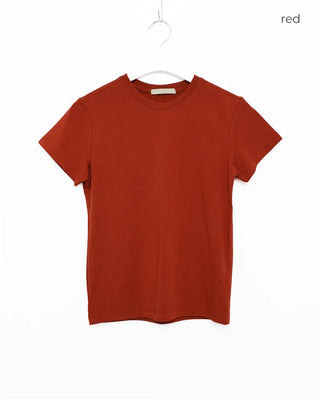 Simple round neck short-sleeved T-shirt