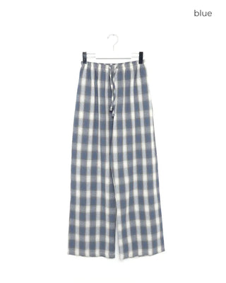 Checked Banding Pants
