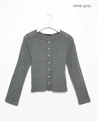 Crew neck cardigan