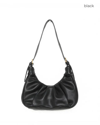Shirring detail shoulder bag