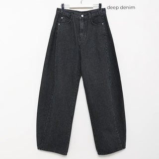 Striped denim pants