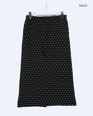 Polka dot long skirt