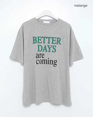 Lettering Oversized Half-Sleeve T-Shirt