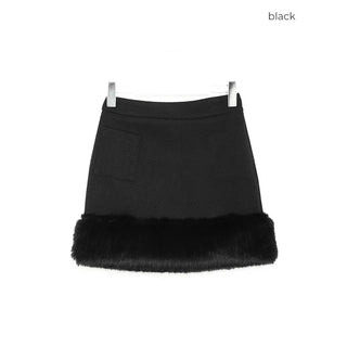 Hem fur mini skirt