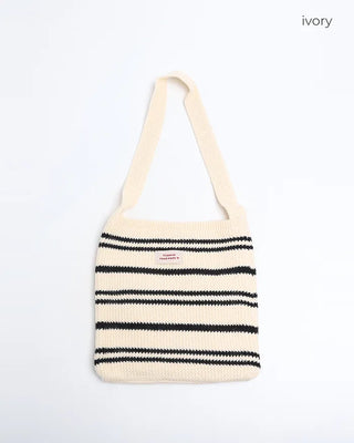 Striped knit bag
