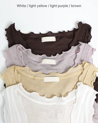 Frill neck layered sleeveless top