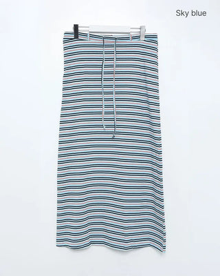 Multi-striped long skirt