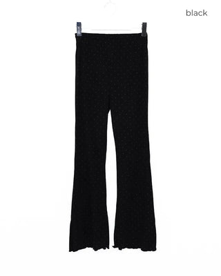 Dot Slim Feed Bootcut Pants