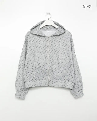 Flower Pattern Hoodie & Pants Set