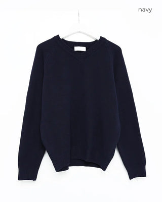 Unisex V-neck knit