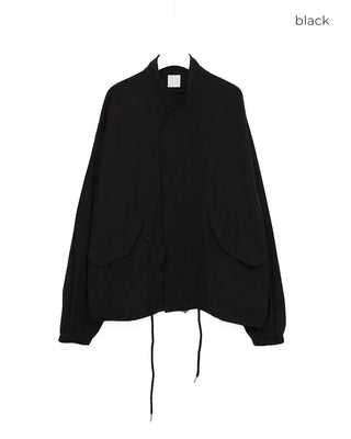 (Unisex) High-Neck Zipper Mod Coat