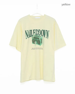 Camera print short-sleeved T-shirt