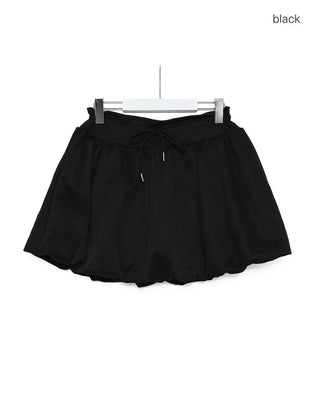 Voluminous elastic waist mini skirt