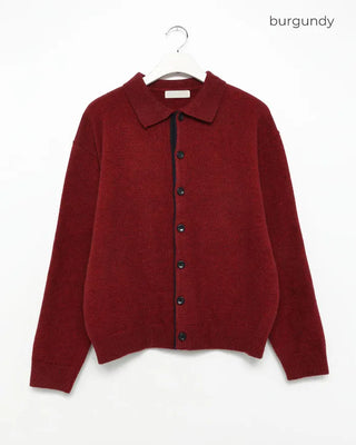 Loose-fit colored cardigan