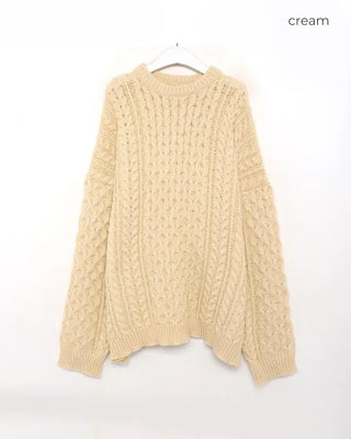 Cable knit oversized fit