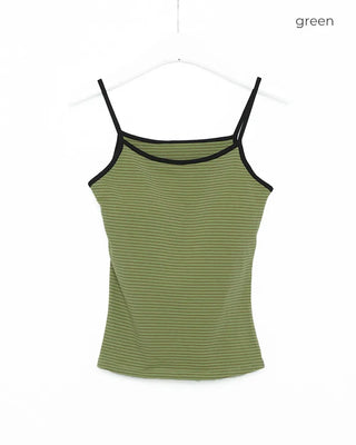 Camisole with striped cap
