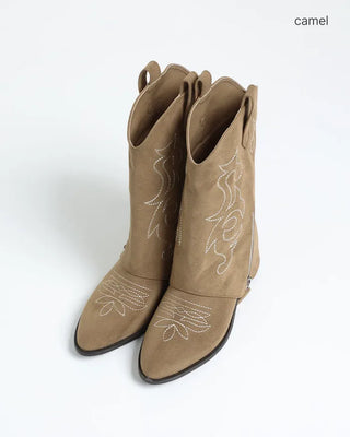 Stitched Side Point Western Boots