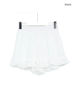 Punching Can-Can Frill Elastic Waist Shorts