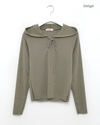 String detail hoodie