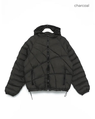 Cross-quilted down jacket