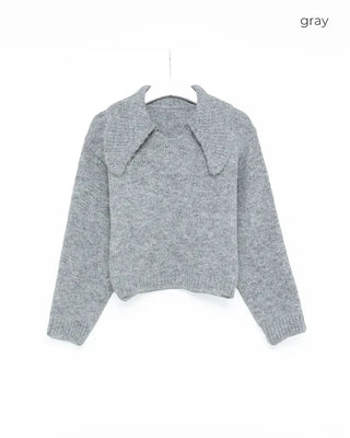 Big Collar Point Knit