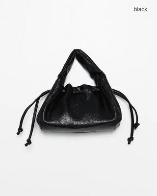 Gathered drawstring shoulder bag
