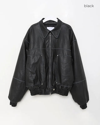 (Unisex) Fading Eco Leather Jacket