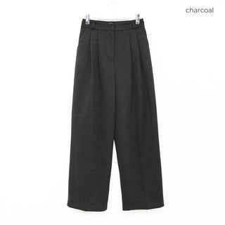 Pintuck wide slacks