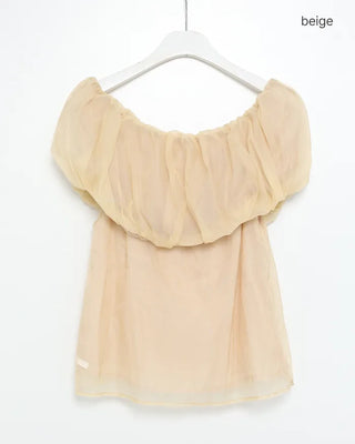 Organza Volume Off-Shoulder Blouse
