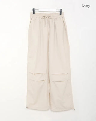 Side-tucked banded sweatpants