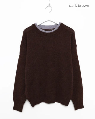 Neckline Layered Round Knit
