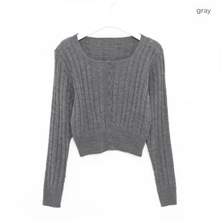 Cable knit cardigan