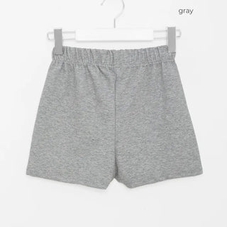 Elastic waist ribbed shorts