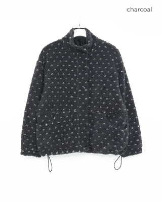 Polka dot fleece jacket