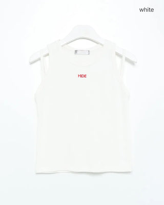 HIDE Stitch Camisole Waffle Tank Top