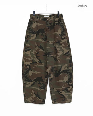 Hip pocket ring wide camouflage pants