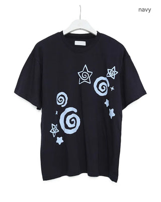 Star print short-sleeved T-shirt