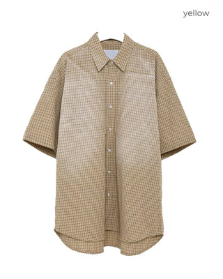 Vintage Wash Check Short-Sleeve Shirt